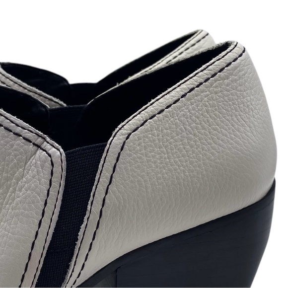 Naturalizer Womens Shoes Femma Booties Sz 9 White Leather Heeled Ankle Comfort - Picture 4 of 12